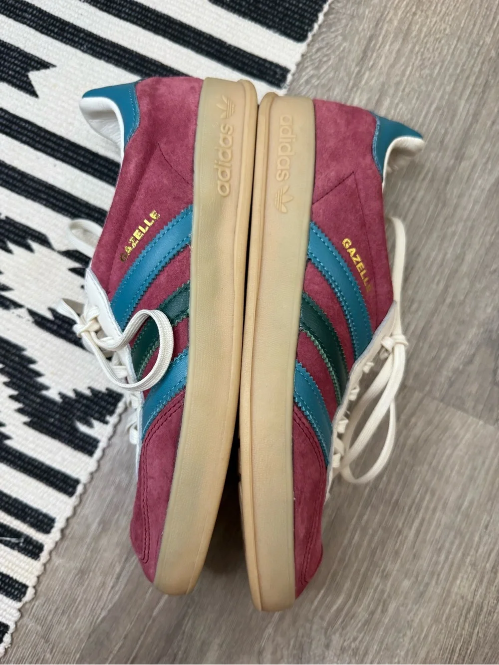 Adidas Gazelle Indoor Collegiate Burgundy/Arctc Fusion/Collegiate Green Size 7.5